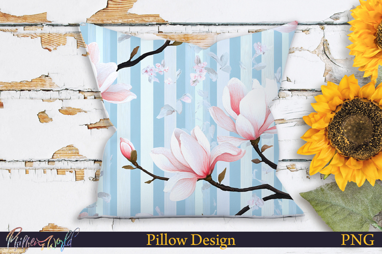 Pillow Design | Floral Stripes | Magnolia