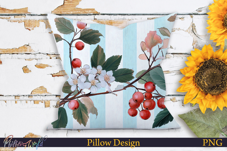 Pillow Design | Floral Stripes | Hawthorn