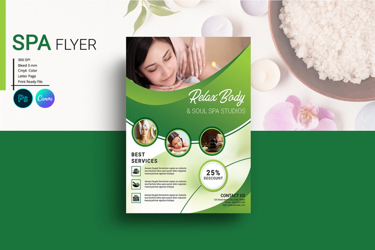 Spa & Beauty Care Salon Flyer Template