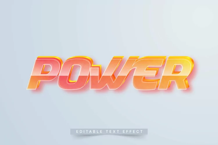 Editable Text Effect for Illustrator. Vector Graphic styles
