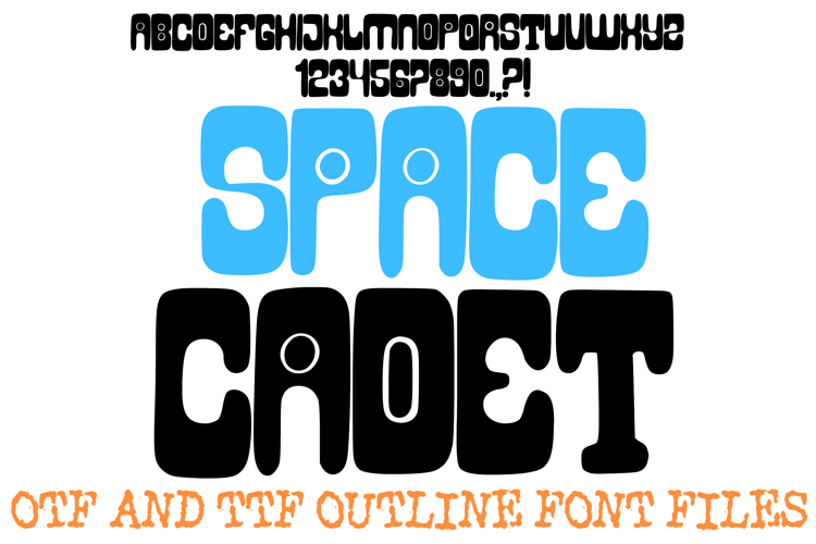 Space Cadet Alphabet Font Lettering ABC Sci-Fi Tech OTF TTF