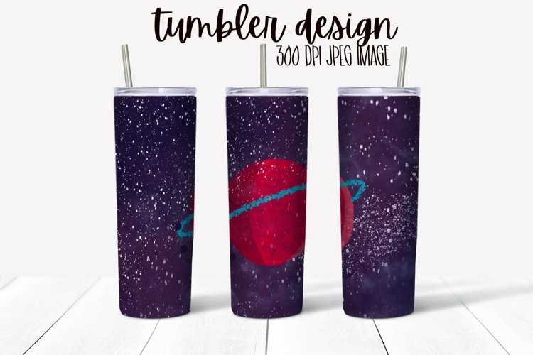 Tumbler Wrap Design - Planet In Galaxy example image 1