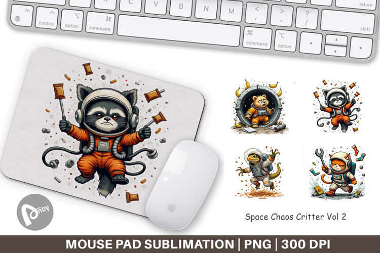 Mouse Pad Space Chaos Critter