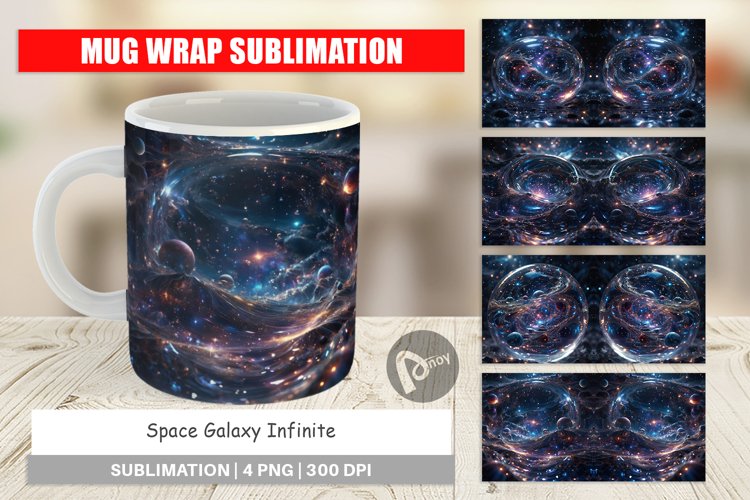 Mug Wrap Design Space Galaxy Infinite