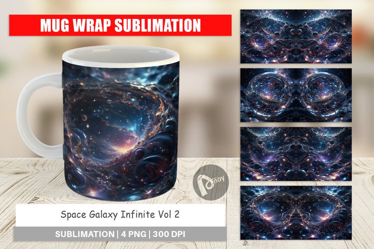 Mug Wrap Design Space Galaxy Infinite example image 1