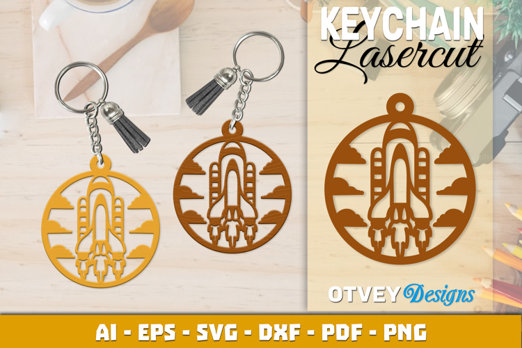 Space Keychain Lasercut | Keychain Design Lasercut