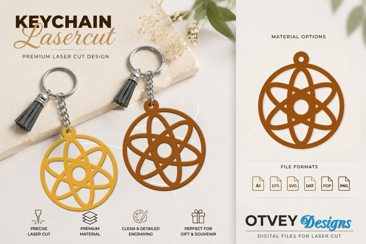 Space Keychain Lasercut | Keychain Design Lasercut