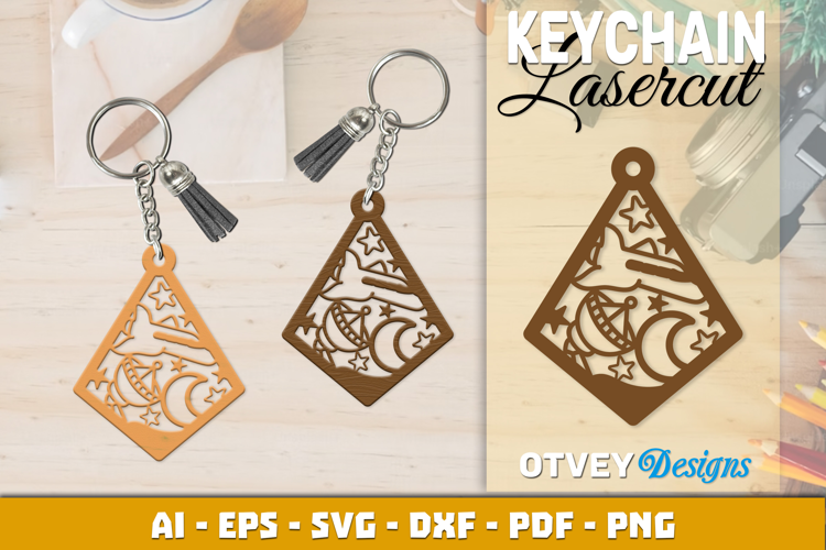 Space Keychain Lasercut | Keychain Design Lasercut
