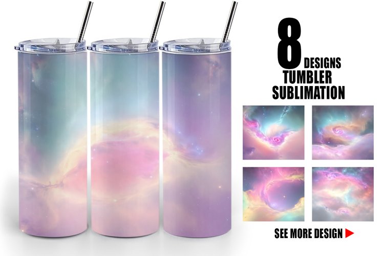 Space Nebula Unicorn Color | Tumbler Sublimation Wrap