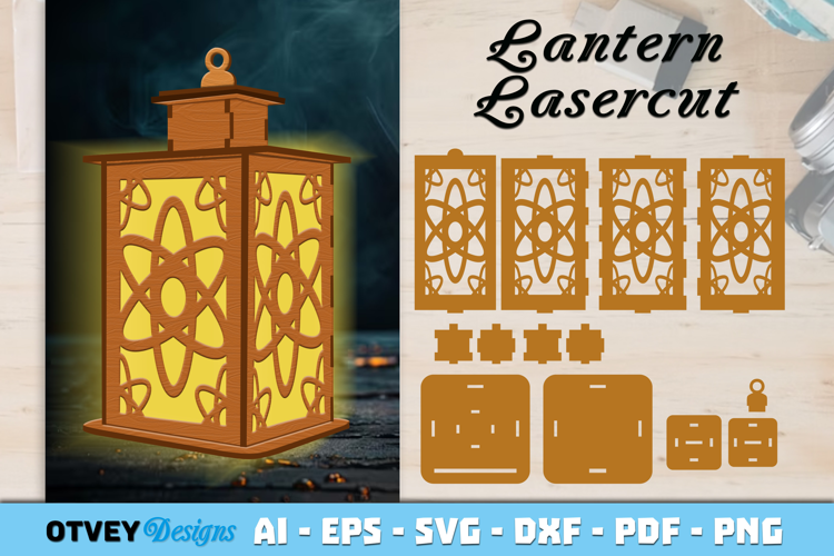 Space Scene Lantern Lasercut