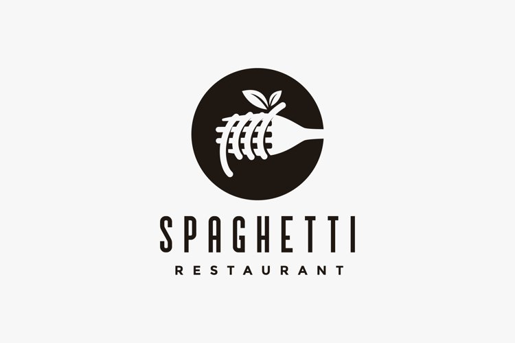 Vintage spaghetti pasta noodle logo example image 1