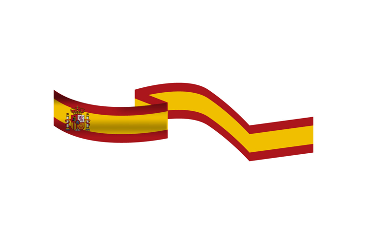 Spain national day of catalonia element wave clipart