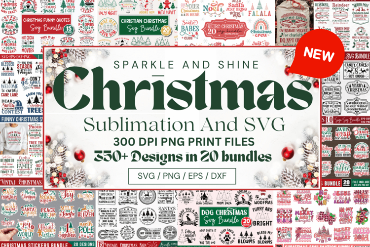 FUNNY Christmas SVG Bundle,Christmas Mega SVG Bundle