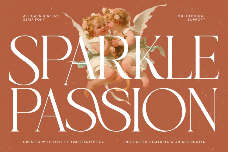 Sparkle Passion - All Caps Display Serif Font