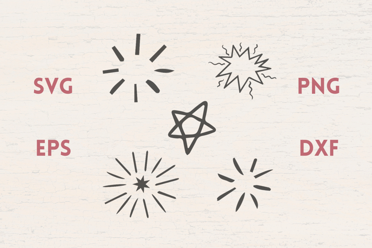 Sparkles and stars SVG