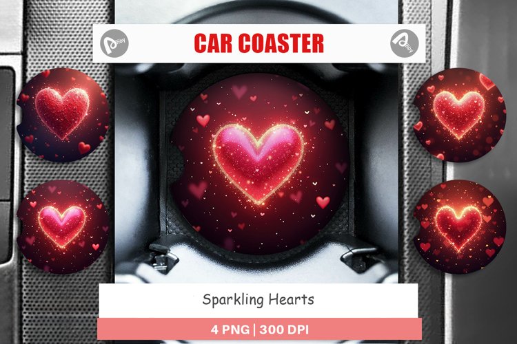 Car Coaster Spark Hearts