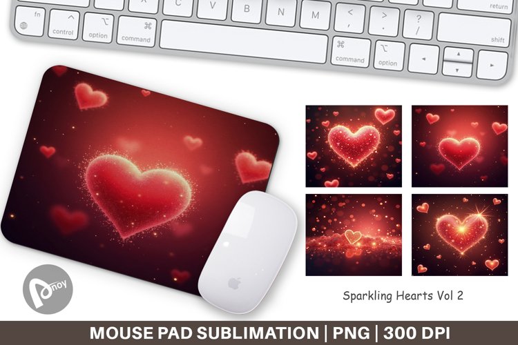 Mouse Pad Spark Hearts