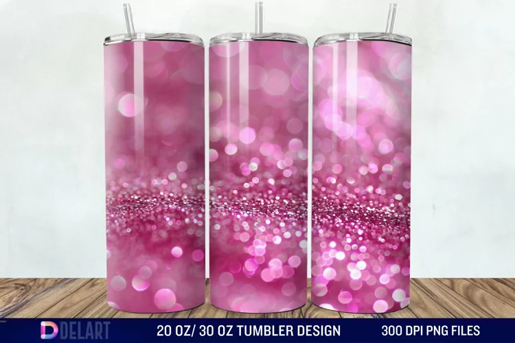 Sparkling Pink Glitter Tumbler Wrap
