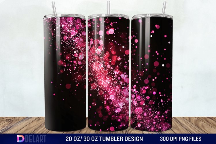 Sparkling Pink Glitter Tumbler Wrap example image 1