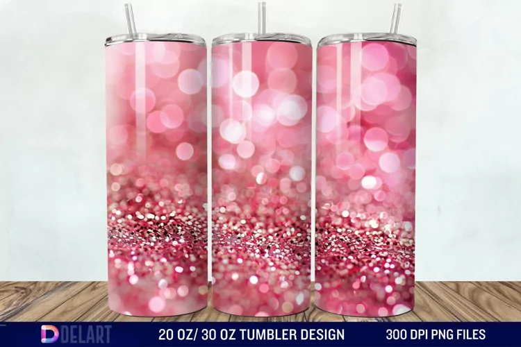 Sparkling Pink Glitter Tumbler Wrap