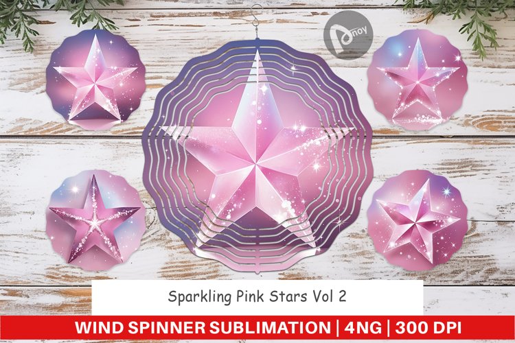 Wind Spinner Pink Stars
