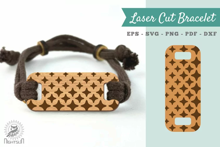 Sparkling Star Laser Cut Bracelet SVG