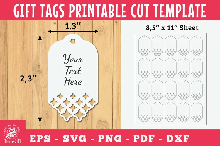 Sparkling Stars Gift Tags Printable Cut