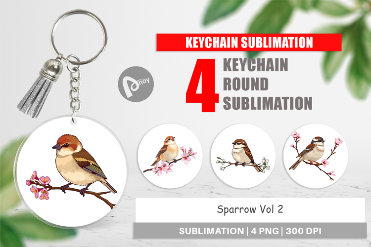 Keychain Spring Sparrow