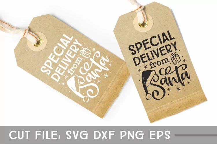 Special Delivery From Santa, Hand Lettered Holiday Gift Tag