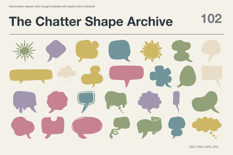 102 Speech Bubble SVG | Thought Bubbles & Chat Shapes