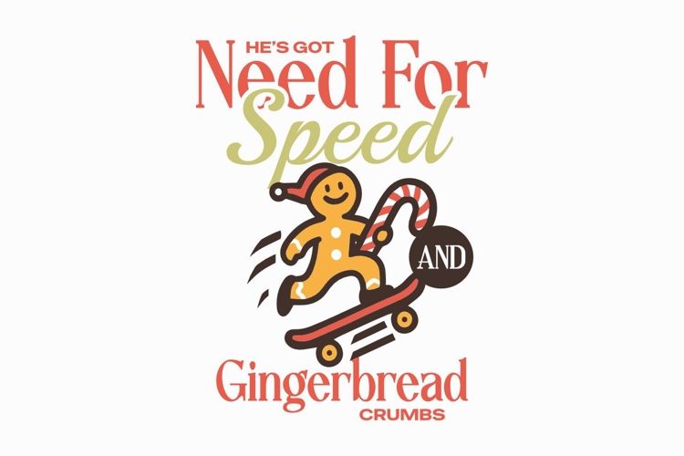 Hes Got Need For Speed and Gingerbread Crumbs T-shirt
