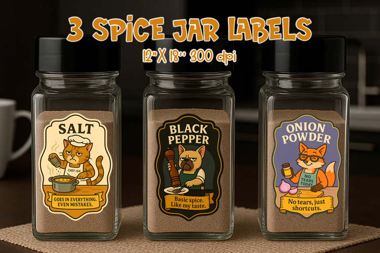 kitchen spice jar label | funny printable sticker