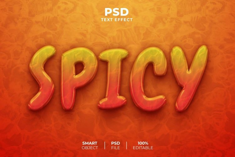 Spicy 3D editable text effect