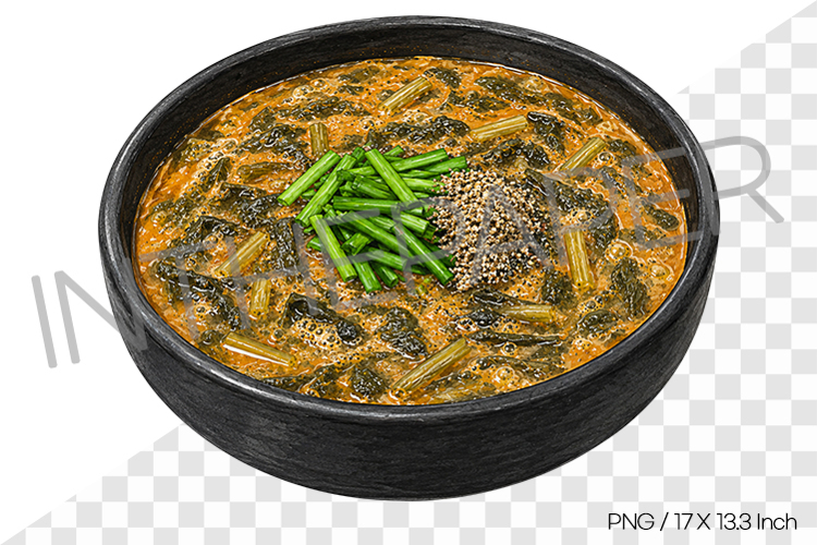 Spicy Mudfish Soup PNG Watercolor Clipart korean food