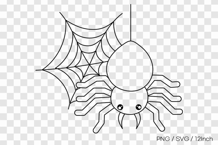 Eight legs garden spider bug spooky theme PNG animal clipart