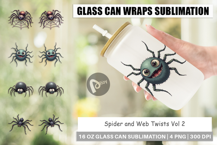 Glass Can Spider and Web Twists