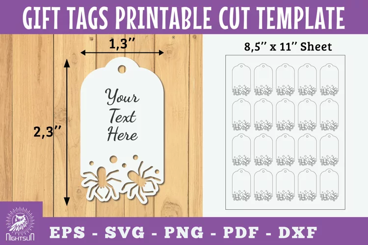 Spider Gift Tags Printable Cut