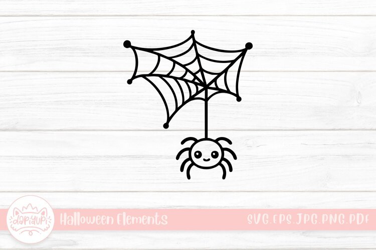 spider web doodle halloween element example image 1