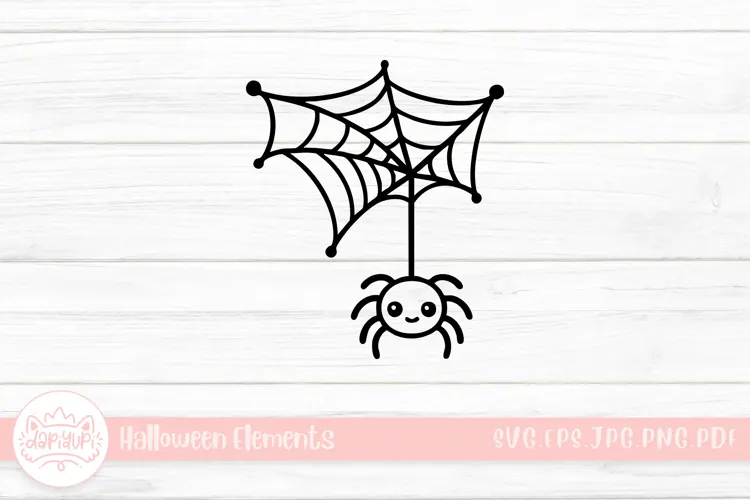 spider web doodle halloween element