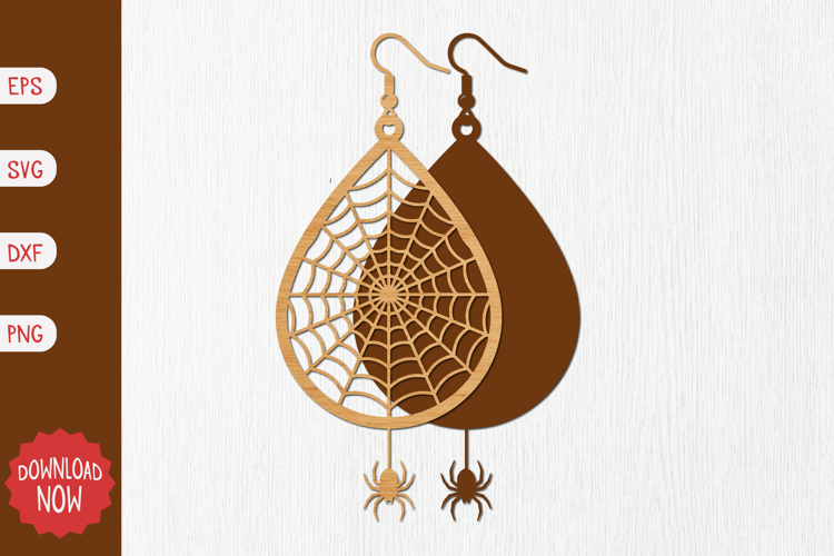 Spider Web Earring SVG