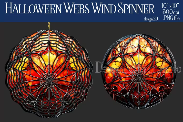 Halloween Wind Spinner, Halloween Webs Wind Spinnner, d29