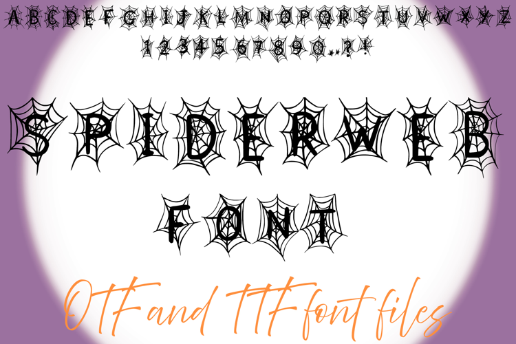 Spiderweb Alphabet Lettering ABC Text Font Typeface Web