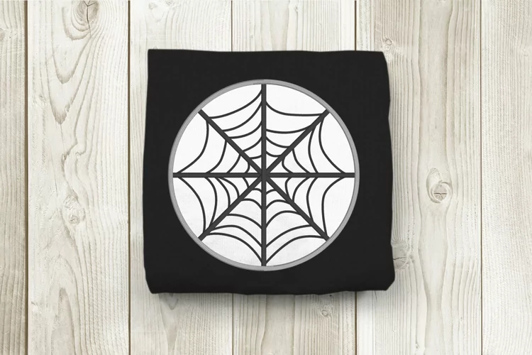 Spiderweb Circle Applique Embroidery File