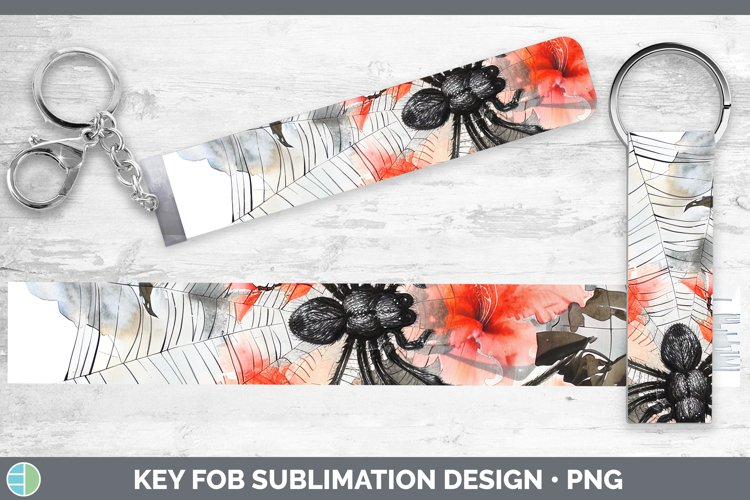 GorgeousSpiderweb Flowers Key Fob design.