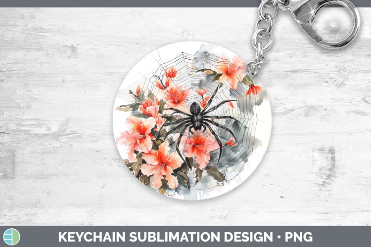 GorgeousSpiderweb Flowers Keychain design.