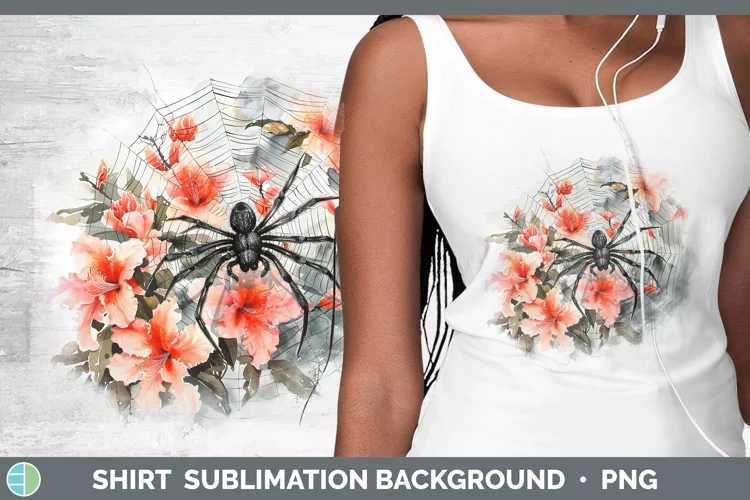 Spiderweb Flowers Azalea Shirt Sublimation Sublimation Backg