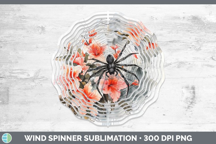 GorgeousSpiderweb Flowers Wind Spinner design.
