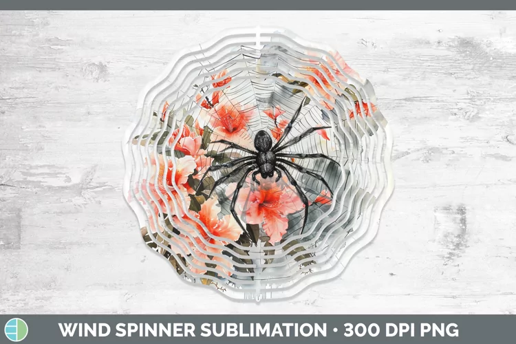 Spiderweb Flowers Azalea Wind Spinner Sublimation Spinner De