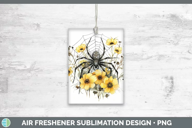 Spiderweb Flowers Buttercup Air Freshener Sublimation Car Fr