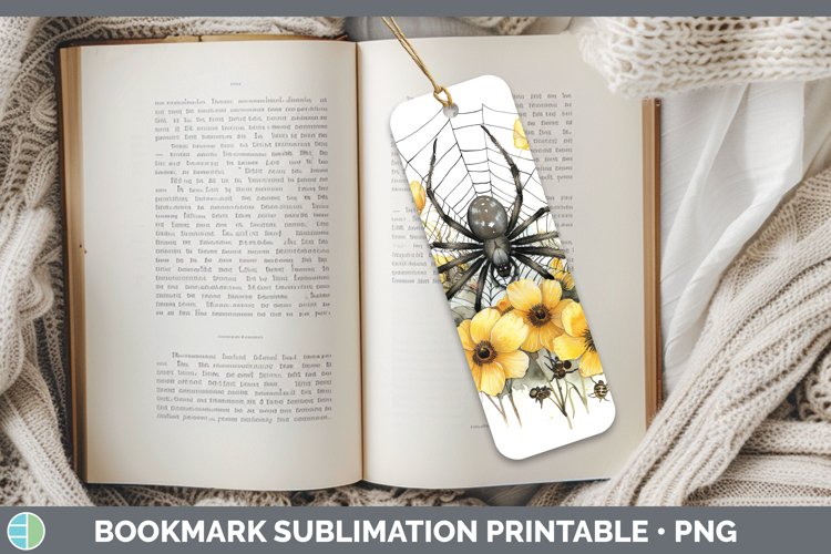 GorgeousSpiderweb Flowers Bookmark design.